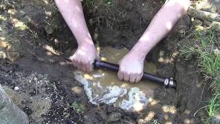 How To Repair A Broken Leaking Black Plastic (Polyethylene) Underground Sprinkler Line In Your Yard
