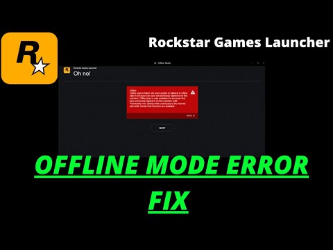 GTA V Epic Games Rockstar Games Launcher Offline Mode Error Fix Part 1 | No Hotspot | Worked for me