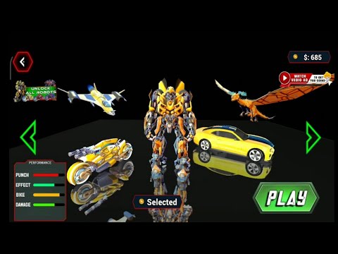 Optimus prime Bumblebee - Yellow Car  Transformer Game | Android Gameplay