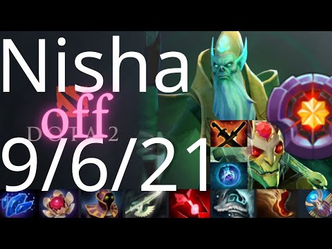 Nisha off Necrophos vs Medusa, Doom, Vengeful Spirit - always on the front  - dota2