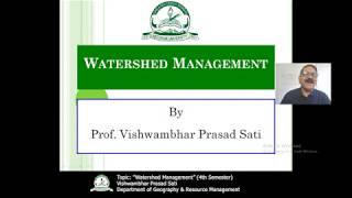Watershed Management (IV Sem, Geography & Resource Management)