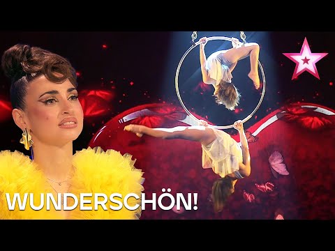 Wunderschöne Performance von Ievgeniia und ihrer Tochter Alisa am Luftring ❤ | Das Supertalent 2025