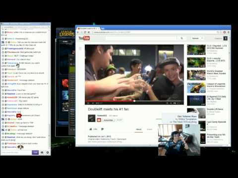 Reactions on "Doublelift meets his #1 fan" video