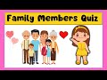 Family Members Tree Quiz Worksheet