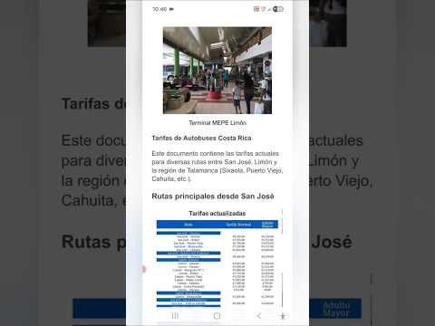 Tarifas de LimónBus en Costa Rica (MEPE) #LimónBus, #TarifasLimónBus, #TarifasMEPE, #TarifasLimón