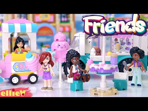 YouTube thumbnail: Mmmm fairy floss and icecream 🍭🍨 LEGO Friends build & review