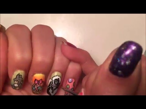 Easter Flower (from Bambi) Nail Art Time Lapse
