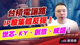 台積電讓路，IP股集體反彈！世芯- K Y、創意、威盛！｜台股攻略｜劉烱德 (圖)