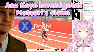 Koyori doubts Matsuri's newfound skipping ability EN SUBS