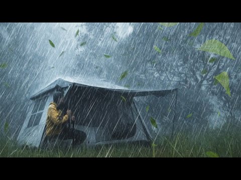 CRAZIEST BRUTAL STORM ATTACKS‼️TRYING TO SET UP A TENT IN THE MIDST OF BAD WEATHER⛈️