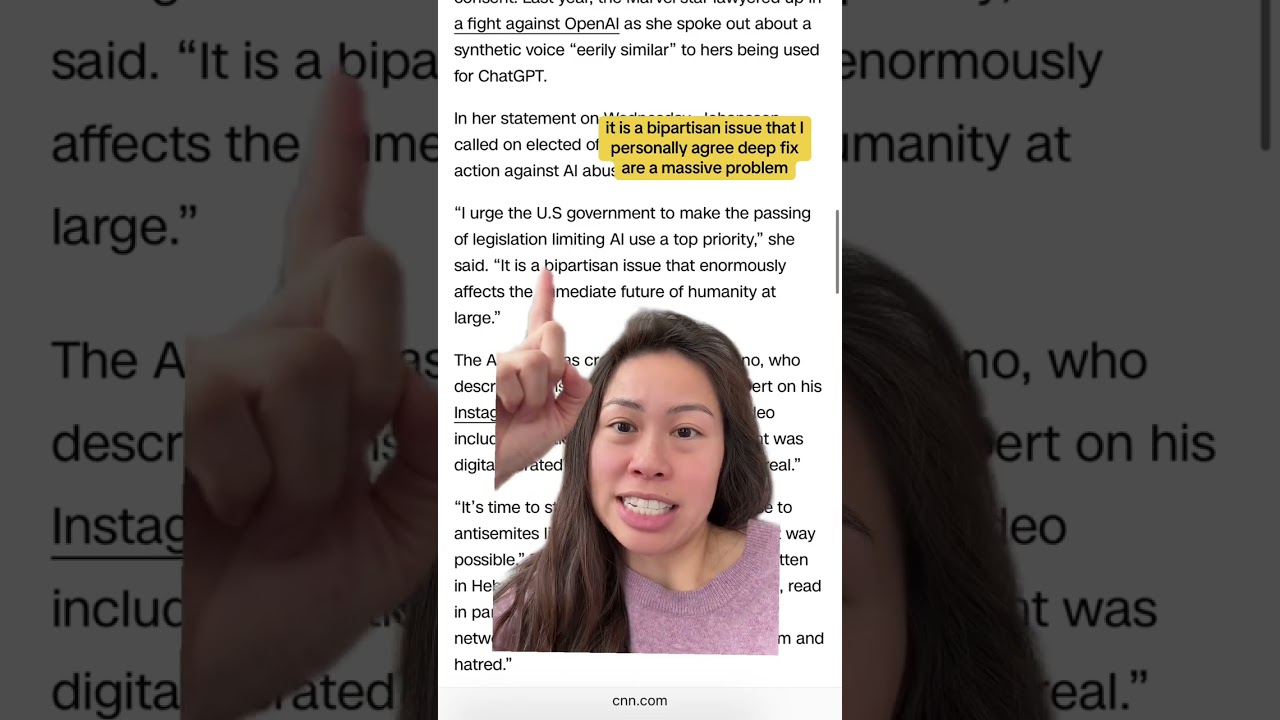 Scarlett Johansson demands US govt limit use of AI, after viral deepfake video showing her and