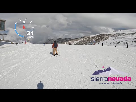 Sierra Nevada - El Río (Blue slope) | GoPro footage with speedometer POV