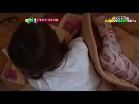 Jiyeon sleeping on top of IU (Heroes cut)