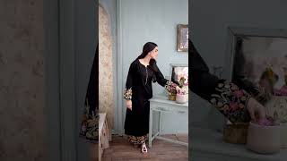 Black Bullion 3D Embroidered Kurta Set - Video 1