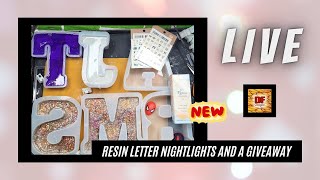 Resin Letter Night Lights Inclusions | NEW UV Bonding Resin | Plus A Giveaway | Epoxy Resin Art