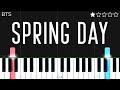 BTS (방탄소년단) '봄날 (Spring Day) | EASY Piano Tutorial