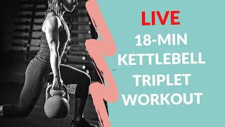 18-Minute Kettlebell Triplet Workout (home HIIT routine)