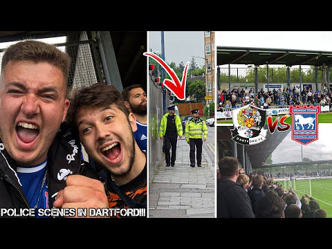 DARTFORD VS IPSWICH TOWN | 0-1 | IPSWICH FANS RETURN, DARTFORD FANS KICK OFF & CRAZY ATMOSPHERE!!!