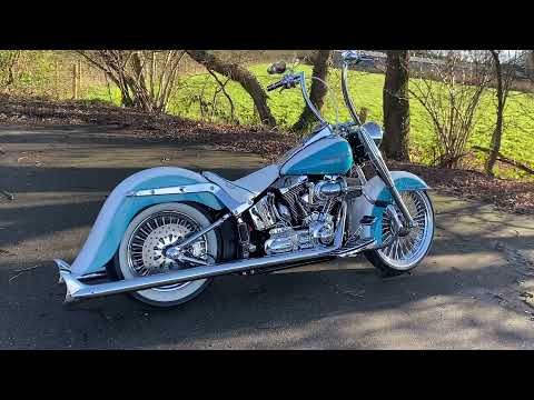 2016 Harley-Davidson FLSTN Softail Deluxe in Teal and White