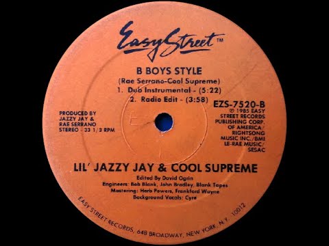 🟢 Lil' Jazzy Jay & Cool Supreme - B-Boys Style (Dub Instrumental) 99 BPM *1985*