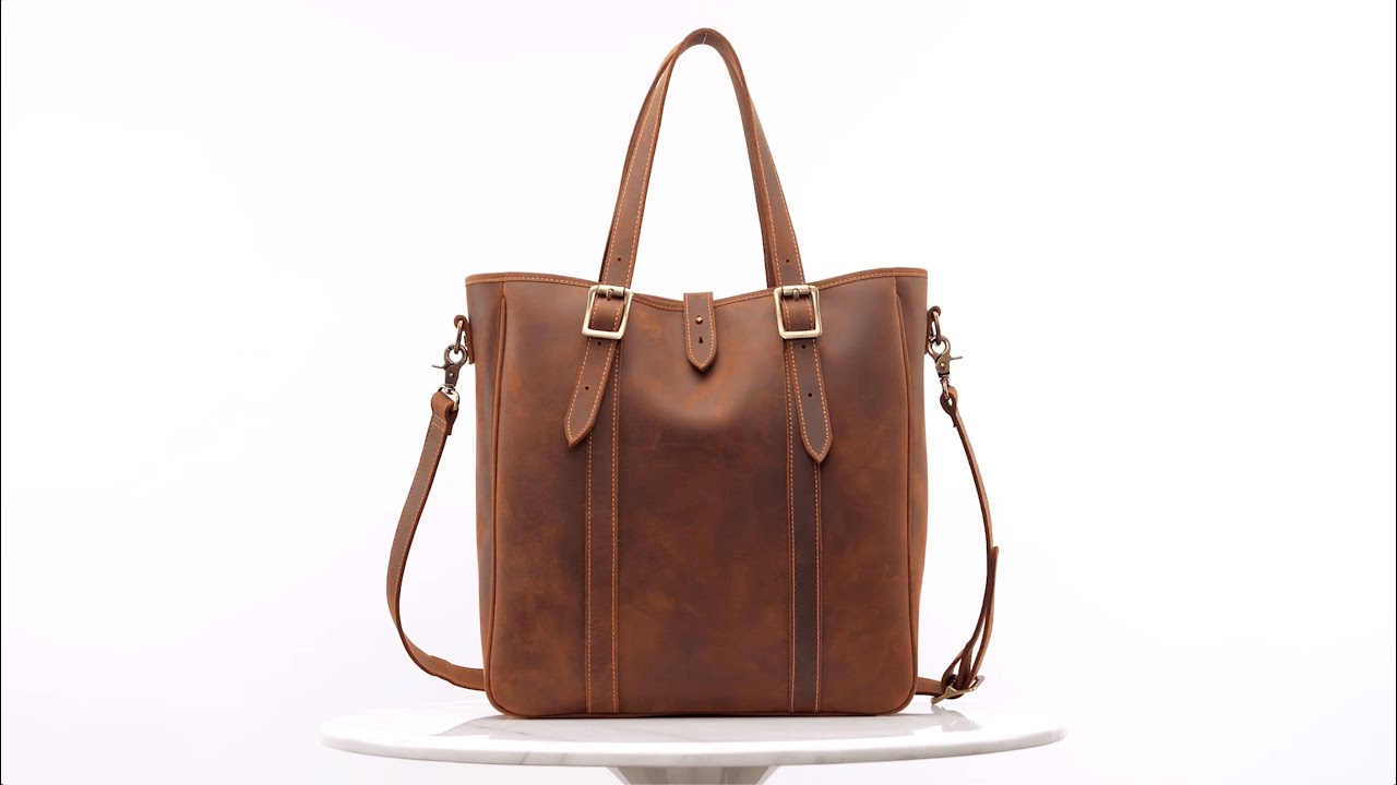 Vintage Leather Tote Bag | Olana™