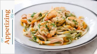 Garlic Shrimp Linguine