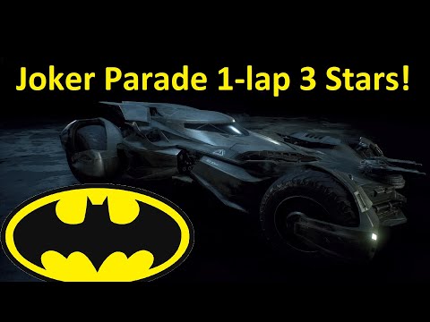 Batman Arkham Knight Race - Batman V Superman 2016 Batmobile on Joker Parade 1-lap 3 stars!