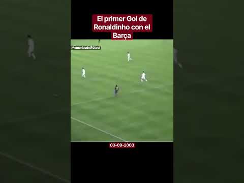 El PRIMER GOL de RONALDINHO con el BARÇA visto desde la GRADA 🤯