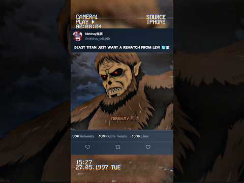 beast titan want a rematch from levi 🥶☠️