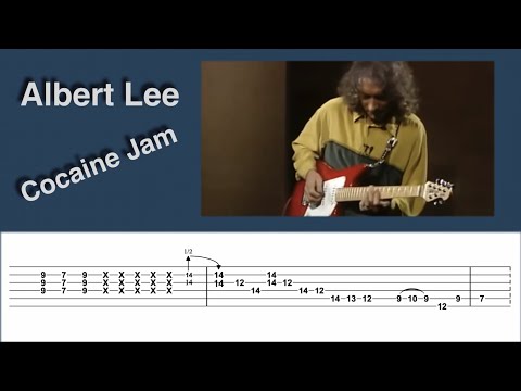 Cocaine - Albert Lee - Guitar solo - Tab - Em pentatonic licks - PDF