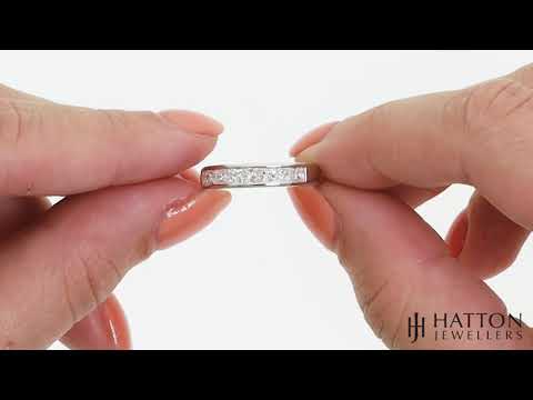 Platinum 1.00ct Princess Cut Diamond Eternity Ring