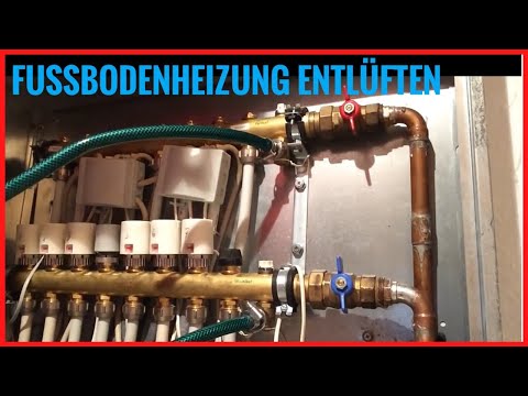 Bleeding, flushing and filling underfloor heating