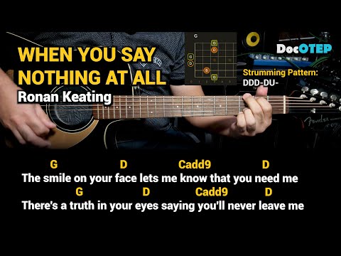 When You Say Nothing At All - Ronan Keating (Guitar Chords Tutorial with Lyrics)