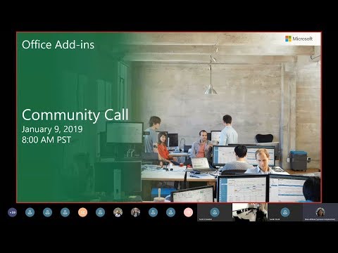 Office Add ins community call January 2019
