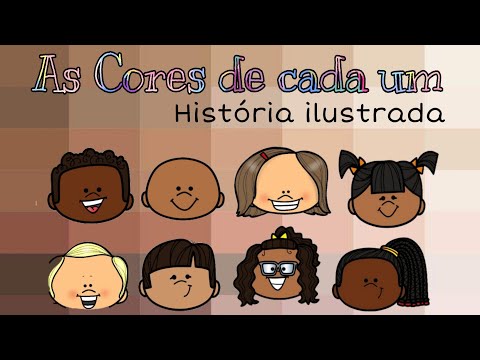 As cores de cada um 💛🤍🖤🤎 História infantil