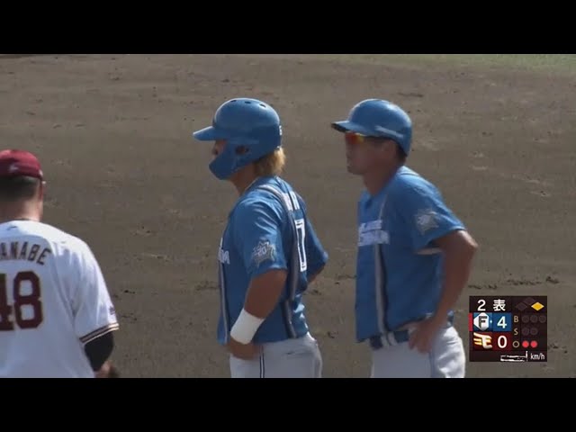 【ファーム】1軍へ猛アピール!! ファイターズ・郡拓也の追加点となるタイムリー!!  2023年9月23日 東北楽天ゴールデンイーグルス 対 北海道日本ハムファイターズ