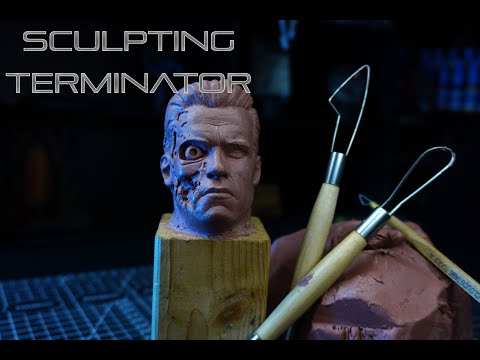 Terminator T-800 - Clay Head Sculpting! Alien Lab
