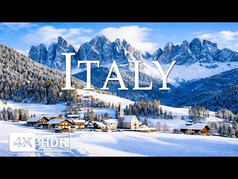 Winter in Italy 4K ❄️ Peaceful Piano Music, Stunning Winter Landscapes | Relaxation Film