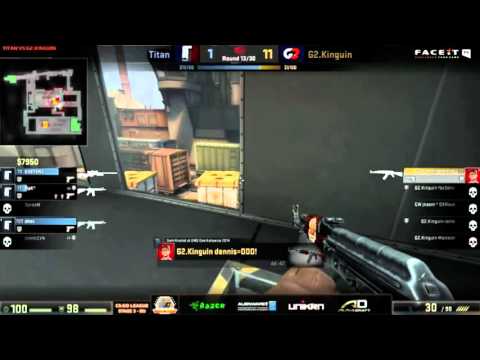 CS:GO - Dennis Ridiculous 1 vs 3 vs Titan @ FACEIT League