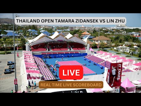 Tamara Zidansek Vs Lin Zhu LIVE Score UPDATE Today 2023 WTA Thailand Open Tennis Quarter Finals Game