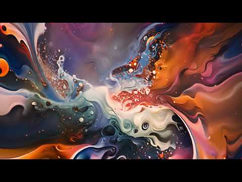 Tela Digital animada de tinta acrílica abstrata (SEM SOM) — Protetor de tela líquido abstrato 4K HD