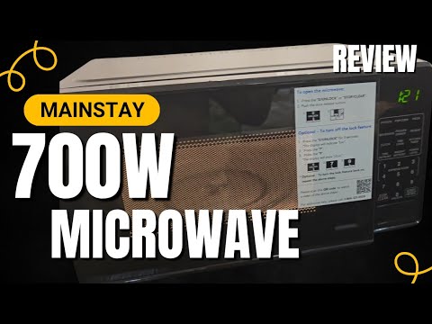 Compact Countertop Microwave Oven 700W With 10 Power Levels 3 Cooking Presets One-Touch Express Cook 2 Defrost Settings Child S video review thumbnail