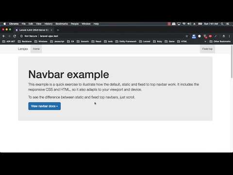 Laravel 5 7 AJAX CRUD 02 Adding Assets and Templating