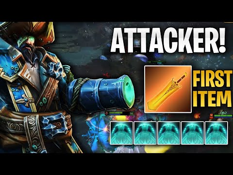 ATTACKER! Kunkka 7.24 First Item RADIANCE Destroys Ember | Dota2 7.24 Kunkka Gameplay