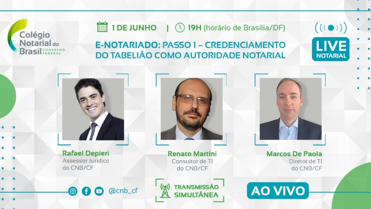 E-NOTARIADO: PASSO 1 - CREDENCIAMENTO DO TABELIÃO COMO AUTORIDADE NOTARIAL