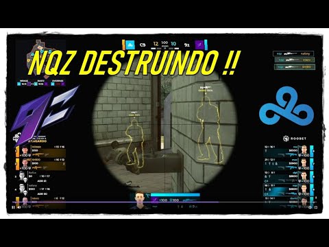 CS-GO ( NQZ ESTÁ TENDO AULAS DE AWP COM O FALLEN!!😮😂 - C9 VS 9Z )