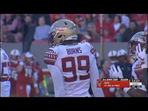 Brian Burns (Florida State EDGE #99) Vs. NC State 2018