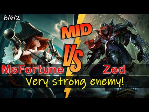 Miss Fortune Mid vs Zed - Very strong enemy!