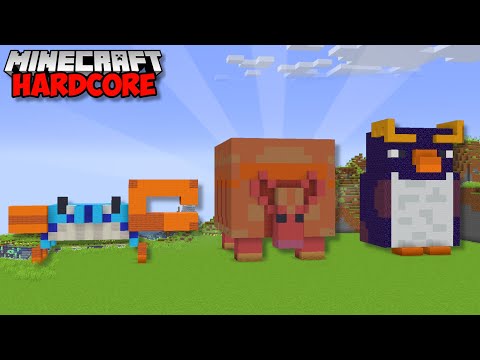 Craziest Minecraft 1.20 Creation Challenge: CRAB, ARMADILLO & PENGUIN Build!