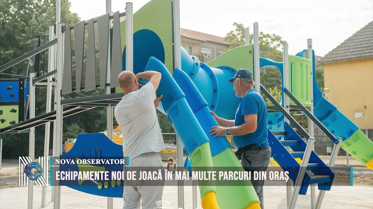 Echipamente noi de joacă în mai multe parcuri din oraș